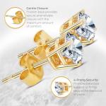 Certified 1.50 Carat Lab Grown Diamond Earrings in 14K Yellow Gold, F/VS Quality, Premium Collection of Diamond Stud Earrings for Women and Men, Quality Studs Made in USA