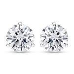 2 Carat Natural Diamond Stud Earrings in White Gold