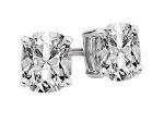 Lab-Grown Cushion Cut Diamond Earrings in 14K Gold