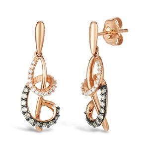 Le Vian Chocolate & White Diamond Drop Earrings
