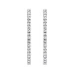 1 Carat Round Diamond Inside-Out Hoop Earrings