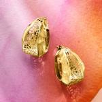 Italian 14kt Gold Floral Filigree Hoop Earrings