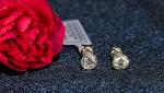 2 Carat Lab Grown Diamond Stud Earrings in 14k White Gold