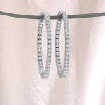 1 Carat Round Diamond Inside-Out Hoop Earrings