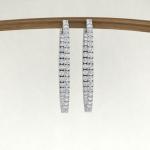 1 Carat Round Diamond Inside-Out Hoop Earrings