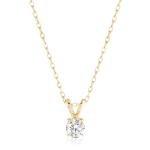 Amazon Essentials IGI Certified 0.5 Carat Solitaire Lab Grown Diamond Pendant Necklace in Solid Yellow 14K Gold - Gold Pendant Necklace - Pendant Necklace for Women - Adjustable with 16" Chain with 2" Extender