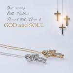 AFFY Infinity Cross Pendant Necklace, 1.00 Carat White Natural Diamond Religious Jewelry Gift For Women & Men in 14k White Gold Over Sterling Silver (1 Ctw)