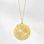 Ross-Simons Italian 14kt Yellow Gold Sunburst Medallion Pendant