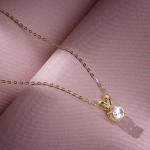 Amazon Essentials IGI Certified 0.5 Carat Solitaire Lab Grown Diamond Pendant Necklace in Solid Yellow 14K Gold - Gold Pendant Necklace - Pendant Necklace for Women - Adjustable with 16" Chain with 2" Extender