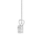 Houston Diamond District 0.75 CT Diamond, 14k White Gold 4 Prong Set Round-cut Lab Grown Diamond Solitaire Stud Pendant Necklace (E-F, VS) Jewelry for Women