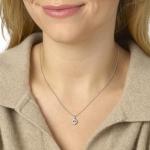 Carbon Atelier IGI Certified 1 Carat Brilliant Cut Lab Grown Diamond Solitaire Round Pendant Necklace for Women I 14k White Gold Necklace (G-H, VS1-VS2, cttw) I 18 Inch Long Chain with Lobster Claw