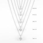 Carbon Atelier IGI Certified 1 Carat Brilliant Cut Lab Grown Diamond Solitaire Round Pendant Necklace for Women I 14k White Gold Necklace (G-H, VS1-VS2, cttw) I 18 Inch Long Chain with Lobster Claw