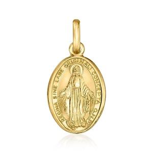 Ross-Simons Italian 18kt Yellow Gold Miraculous Medal Pendant