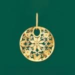 Ross-Simons Italian 14kt Yellow Gold Circle Flower Pendant