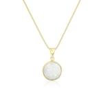 14K Gold Opal Pendant Necklace for Women