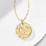 Ross-Simons Italian 14kt Yellow Gold Circle Flower Pendant