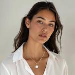 14K Gold Opal Pendant Necklace for Women