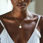 14K Gold Opal Pendant Necklace for Women