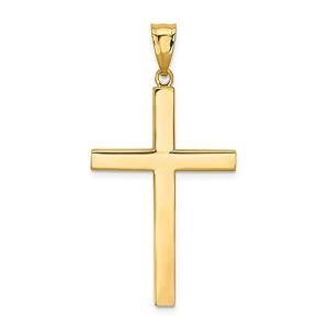 Diamond2Deal 14K Yellow Gold Latin Religious Crucifix Cross Pendant