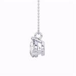Carbon Atelier IGI Certified 1 Carat Lab Grown Diamond Round Solitaire Pendant Necklace for Women - 14k White Gold Necklace (I-J, VS1-VS2, 1.00 cttw) - 3-Prong Martini - 18 Inch Chain Lobster Claw