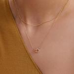 Interlocking Circle Diamond Necklace for Women