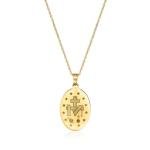 Ross-Simons 14kt Yellow Gold Miraculous Medal Pendant Necklace With Multicolored Enamel. 18 inches