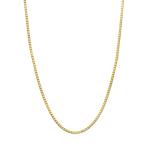 DIFINES 14k Real Yellow Gold Solid 2mm Box Link Chain Necklace with Lobster Claw Clasp, Ideal GIfts for Women or Men - 18"