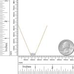 Gem Stone King 10K Yellow Gold Lab Grown Diamond Pendant Necklace For Women | Marquise Cut | DEF Color | VVS-VS Clarity | Gold Necklace For Women | With 18 Inch Gold Chain