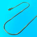 DIFINES 14k Real Yellow Gold Solid 2mm Box Link Chain Necklace with Lobster Claw Clasp, Ideal GIfts for Women or Men - 18"