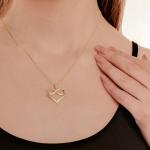 Cali Trove Diamond Infinity Heart Pendant for Women (Yellow Gold) | 1/4cttw Real White Diamonds Necklace | Infinity Heart Pendant Gift for her | Mother's Day Gift for Mom |Jewelry for Women