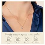 Everyday Elegance Solid 14K Yellow Gold Cubic Zirconia Solitaire Pendant Necklace for Women in Round Cut | 1 CTW CZ | .60mm Thickness | 18 Inch Length | Box Link Chain| With Gift Box