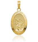 14k Gold St. Christopher Travel Protection Necklace