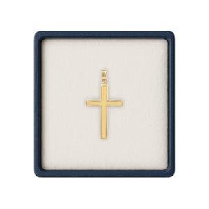RP Solid 14K Yellow Gold Cross Pendant for Men & Women, Stunning, Polished 14K Yellow Gold Cross Pendant Only with Premium Jewelry Box, Handcrafted Heirloom Quality Religious Jewelry Made in the USA