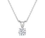 Certified Diamond Necklace for Women - Lab Grown Solitaire Necklace with Solid 14K White Gold Chain, Stunning Lab Diamond Pendant in 1 Carat, Premium Signature Jewelry Collection