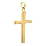 RP Solid 14K Yellow Gold Cross Pendant for Men & Women, Stunning, Polished 14K Yellow Gold Cross Pendant Only with Premium Jewelry Box, Handcrafted Heirloom Quality Religious Jewelry Made in the USA