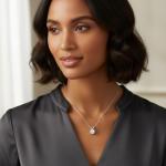 Certified Diamond Necklace for Women - Lab Grown Solitaire Necklace with Solid 14K White Gold Chain, Stunning Lab Diamond Pendant in 1 Carat, Premium Signature Jewelry Collection