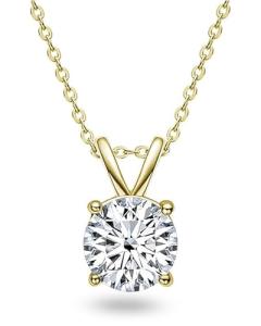 Sarv Solitaire Lab Grown Diamond Necklace for Women 1/4–1 Ct | Handmade in NY | IGI Certified Lab Diamond | 14K Gold Pendant with Strong 16" Recycled Gold Chain | D-F, VS-VVS Quality, Hypoallergenic