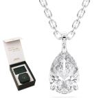 14K White Gold Pendant Necklace with 1 Carat Diamond