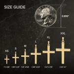 RP Solid 14K Yellow Gold Cross Pendant for Men & Women, Stunning, Polished 14K Yellow Gold Cross Pendant Only with Premium Jewelry Box, Handcrafted Heirloom Quality Religious Jewelry Made in the USA