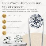 Certified Diamond Necklace for Women - Lab Grown Solitaire Necklace with Solid 14K White Gold Chain, Stunning Lab Diamond Pendant in 1 Carat, Premium Signature Jewelry Collection