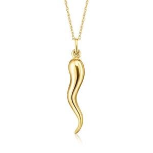 Ross-Simons 14kt Yellow Gold Italian Horn Pendant Necklace. 18 inches