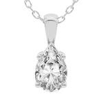 Lab Grown Pear Shape Diamond Pendant Necklace