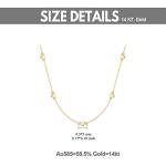 14K Gold Heart Necklace with Love Pendant