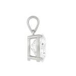 14K White Gold Moissanite Oval Pendant 2.0 CTW