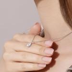 14K White Gold Pendant Necklace with 1 Carat Diamond