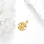 Gold Virgin Mary Pendant Necklace for Women