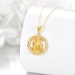 Gold Virgin Mary Pendant Necklace for Women