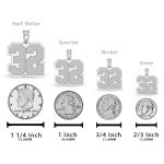 Personalized Gold Number Pendant with Name