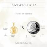 Gold Virgin Mary Pendant Necklace for Women