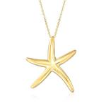 14kt Yellow Gold Starfish Pendant Necklace